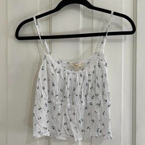 L.A. HEARTS Blue Floral Crop Top